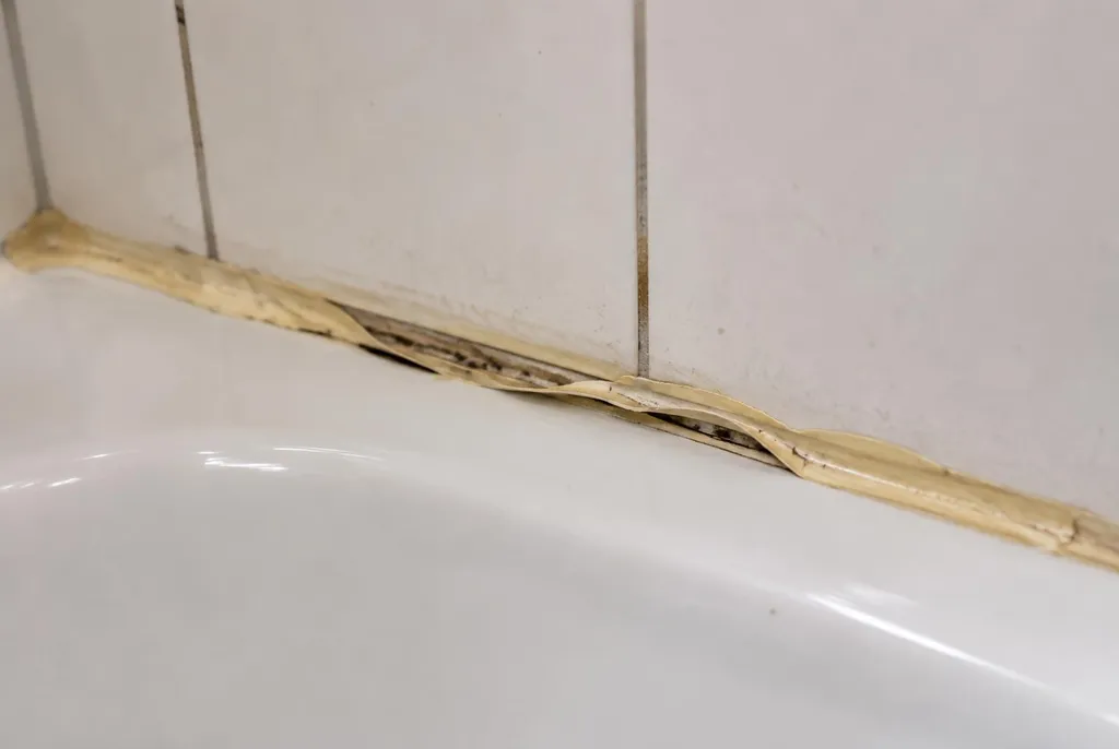 Kitbedrijf Oosterhout – loslatende kit naast het bad